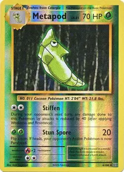Metapod 4/108 Uncommon REVERSE HOLO Pokemon XY Evolutions Card - Image 1