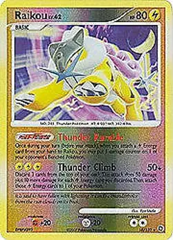 Pokemon Secret Wonders REVERSE HOLO Rare Card - Raikou 16/132 - Image 1