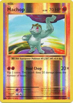Machop 57/108 Common REVERSE HOLO Pokemon XY Evolutions Card - Image 1