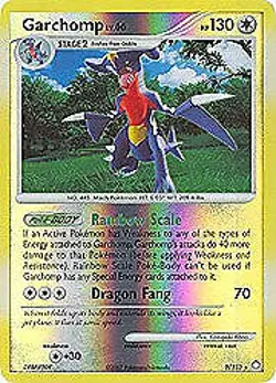 Pokemon Diamond & Pearl Mysterious Treasures - Garchomp REVERSE HOLO Card 9/123 - Image 1