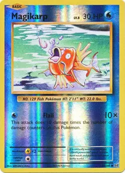 Magikarp 33/108 Common REVERSE HOLO Pokemon XY Evolutions Card - Image 1
