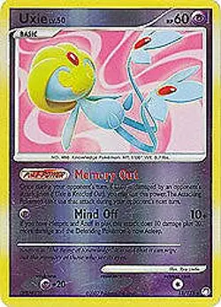 Pokemon Diamond & Pearl Mysterious Treasures - Uxie REVERSE HOLO Card 18/123 - Image 1