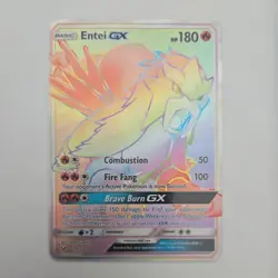 Pokemon TCG SM Shining Legends Entei GX Full Art Secret Rare Card 74/73 NM - Image 1