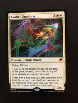MTG Exalted Sunborn Edge of Eternities Mythic Rare Card Magic 0015 Angel Wizard - Image 1