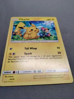 Pikachu 29/30 Kit Trainer 2017 Pokemon Card NM - Image 3