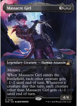 Massacre Girl (Anime Borderless) 425 MTG NM - Ravnica Remastered - Image 1