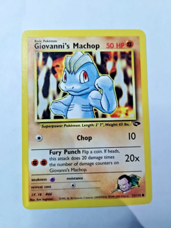 Pokemon Giovanni's Machop Gym Challenge 72 Regular Unlimited Com. - Uncirculated - Image 1