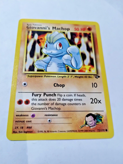 Pokemon Giovanni's Machop Gym Challenge 72 Regular Unlimited Com. - Uncirculated - Image 2