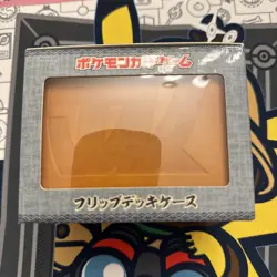 Pokemon Center Hisui Days Flip Deck Case Storage Box Brown leather japan - Image 1