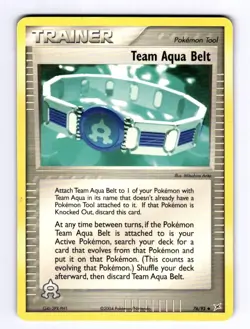Team Aqua Belt Team Magma vs Team Aqua #76 (2004) Uncommon HP Pokemon - Image 1