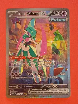 Pokemon Paradox Rift 249/182 Iron Valiant ex Special Illustration Rare - Image 4