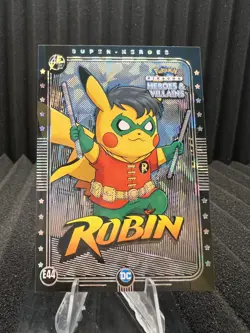 Robin (Pikachu) #E44 - Silver Holo - Heros & Villains Flash Edition Pokemon - Image 1
