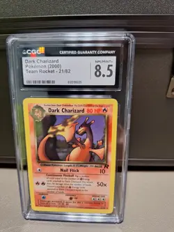 2000 Dark Charizard 21/82 Unlimited Team Rocket Pokemon CGC 8.5 - Image 1
