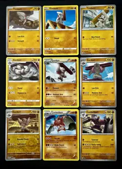9x Timburr Gurdurr Conkdurr Pokemon Card Lot W/ XY Era & Black Bolt - Image 1