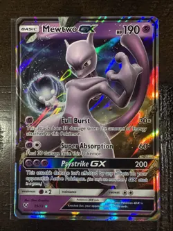 2017 Pokemon Shining Legends Mewtwo GX 39/73 Holo - Image 1