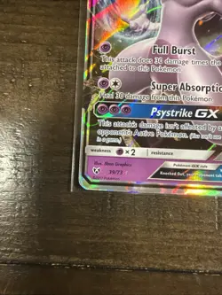 2017 Pokemon Shining Legends Mewtwo GX 39/73 Holo - Image 4