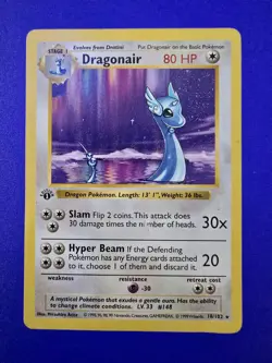 Dragonair 1st Edition Base Set Rare 18/102 WOTC Vintage Pokemon 1999 - Image 1