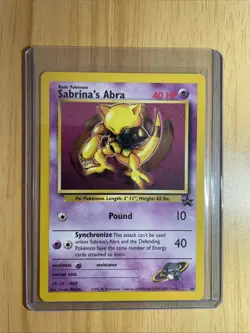 Pokemon Sabrina’s Abra 19 Black Star Promo WOTC 2000 Vintage NEAR MINT - Image 1