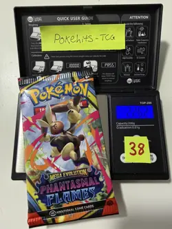 (HEAVY)🔥 22.62 Pokemon TCG Phantasmal Flames Booster Pack Factory Sealed✅ - Image 1