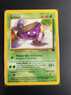 Pokemon '088 Grimer 57/82 Team Rocket Common Vintage WOTC 2000 NM - Image 2