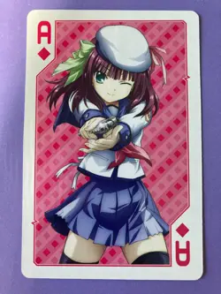 Anime Angels Beats Playing Card Visual Art's Yui Ace of Diamonds 2010 Japanese - Image 1