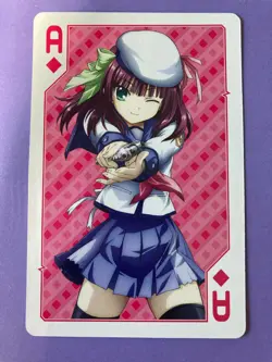 Anime Angels Beats Playing Card Visual Art's Yui Ace of Diamonds 2010 Japanese - Image 2