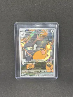 Pokemon TCG: Team Rocket's Raticate 202/182 IR Sv10: Destined Rivals NM - Image 1