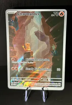 Pokemon 151 Charmander 168/165 English Illustration Rare, Near Mint, Clean - Image 2