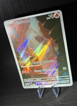 Pokemon 151 Charmander 168/165 English Illustration Rare, Near Mint, Clean - Image 4