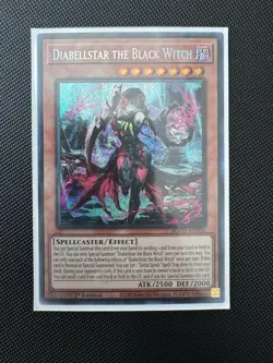 Yugioh! Diabellstar the Black Witch AGOV-EN006 Secret Rare 1st Ed VLP - Image 1