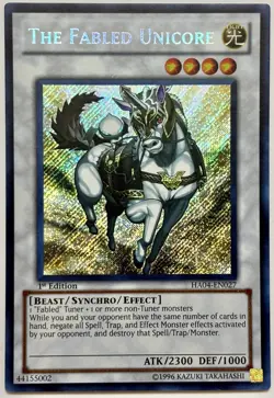 HA04-EN027 The Fabled Unicore - Secret Rare 1st Edition Lightly Played YuGiOh - Image 1