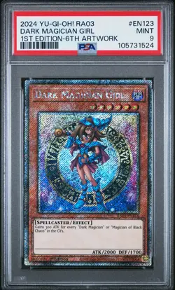 2024 YU-GI-OH! RA03-QUARTER CENTURY BONANZA #EN123 DARK MAGICIAN GIRL PSA 9 - Image 1