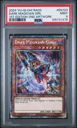 2024 YU-GI-OH! RA03-QUARTER CENTURY BONANZA #EN123 DARK MAGICIAN GIRL PSA 9 - Image 1
