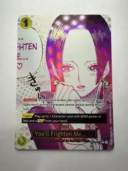 You'll Frighten Me... (Alternate Art) OP14-118 The Azure Sea's Seven Foil - Image 1