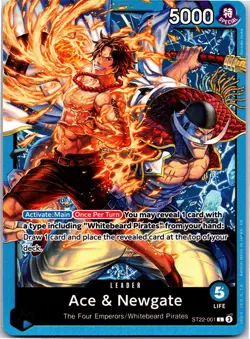 Ace & Newgate ST22-001 Leader Starter Deck 22 Blue One Piece TCG English - Image 1