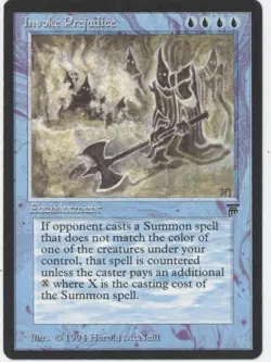 Invoke "Prejudice" Magic the Gathering Legends Banned Card #1 - Image 1