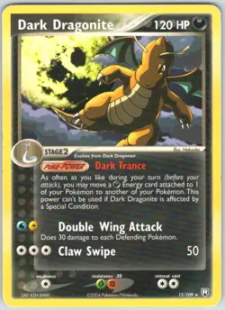 Dark Dragonite 15/109 Non-Holo Card Team Rocket Returns LP Pokemon TCG - Image 1