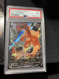Charizard V 154/172 SW&SH Brilliant Stars Full Art PSA 9 Graded Pokemon Card WOW - Image 4