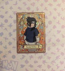 Kayou Naruto Sasuke Uchiha NRS01-SP-004LS Textured Trading Card - Image 1