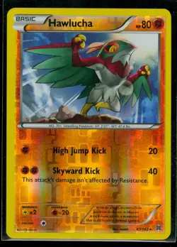 Pokemon HAWLUCHA 87/162 - XY BREAKthrough - RARE Rev Holo - MINT - Image 1