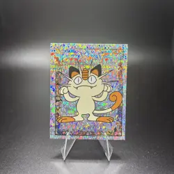 1999 Merlin Pokemon Sticker S11 Meowth Foil Holo Pokemon - Image 1