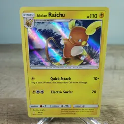 2017 Alolan Raichu 30/30 Holo Foil Promo Sun And Moon Trainer Kit Pokemon TCG - Image 1