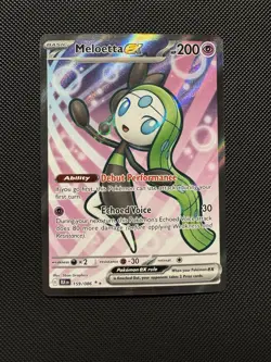 Pokemon TCG Meloetta ex 159/086 Sv: Black Bolt Ultra Rare Near Mint - Image 1
