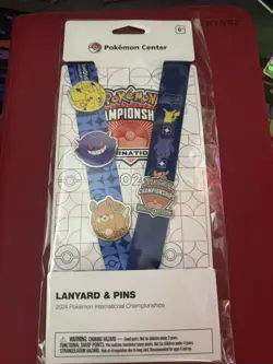 Pokemon International Championships Lanyard & Pins NAIC 2024 - Image 1