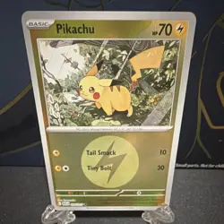 Pokemon Pikachu Sword & Shield 153/202 reverse holo 70 HP Tail Smack Tiny Bolt - Image 1