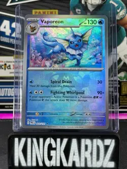Vaporeon Master Ball Pattern 022/131 Pokemon TCG Prismatic Evolutions Holo - Image 1