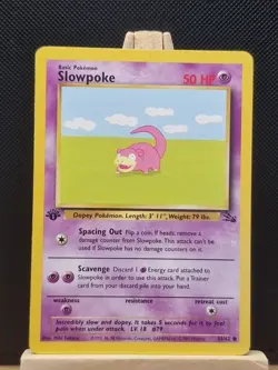 Pokemon 1999 WOTC 1st Edition Fossil Slowpoke 55/62 - Near Mint - Image 1