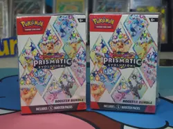 LOT of 2 Pokemon TCG Prismatic Evolutions Booster Bundle Sealed 1 Damaged Box - Image 1