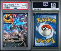 2021 POKEMON SWSH BLACKSTAR PROMO | ZACIAN V-UNION SPECIAL COLLECTION 166 PSA 10 - Image 3