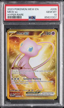 2023 POKEMON MEW EN-151 HYPER RARE #205 MEW EX PSA 10 - Image 1